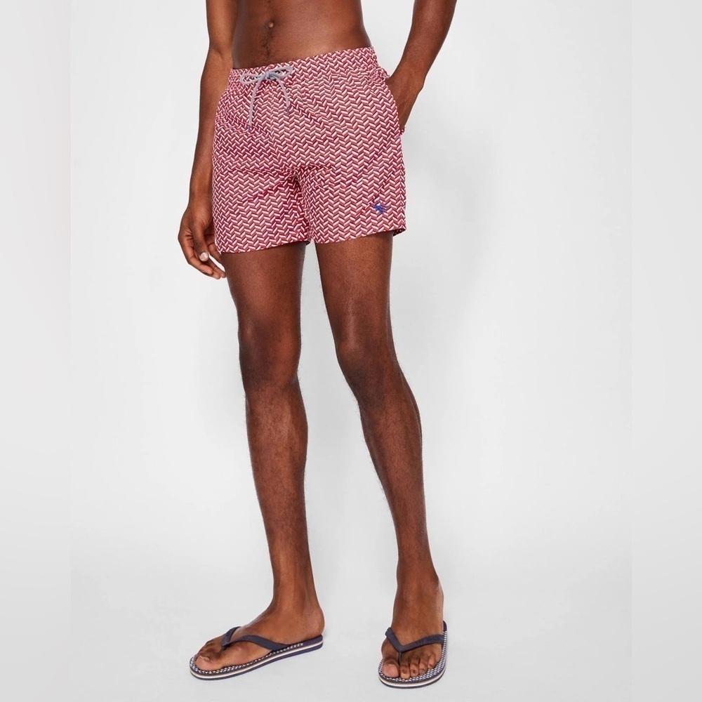 Ted Baker Sz 7 / 3XL Men Caven Rectangle Geo Swim Shorts
